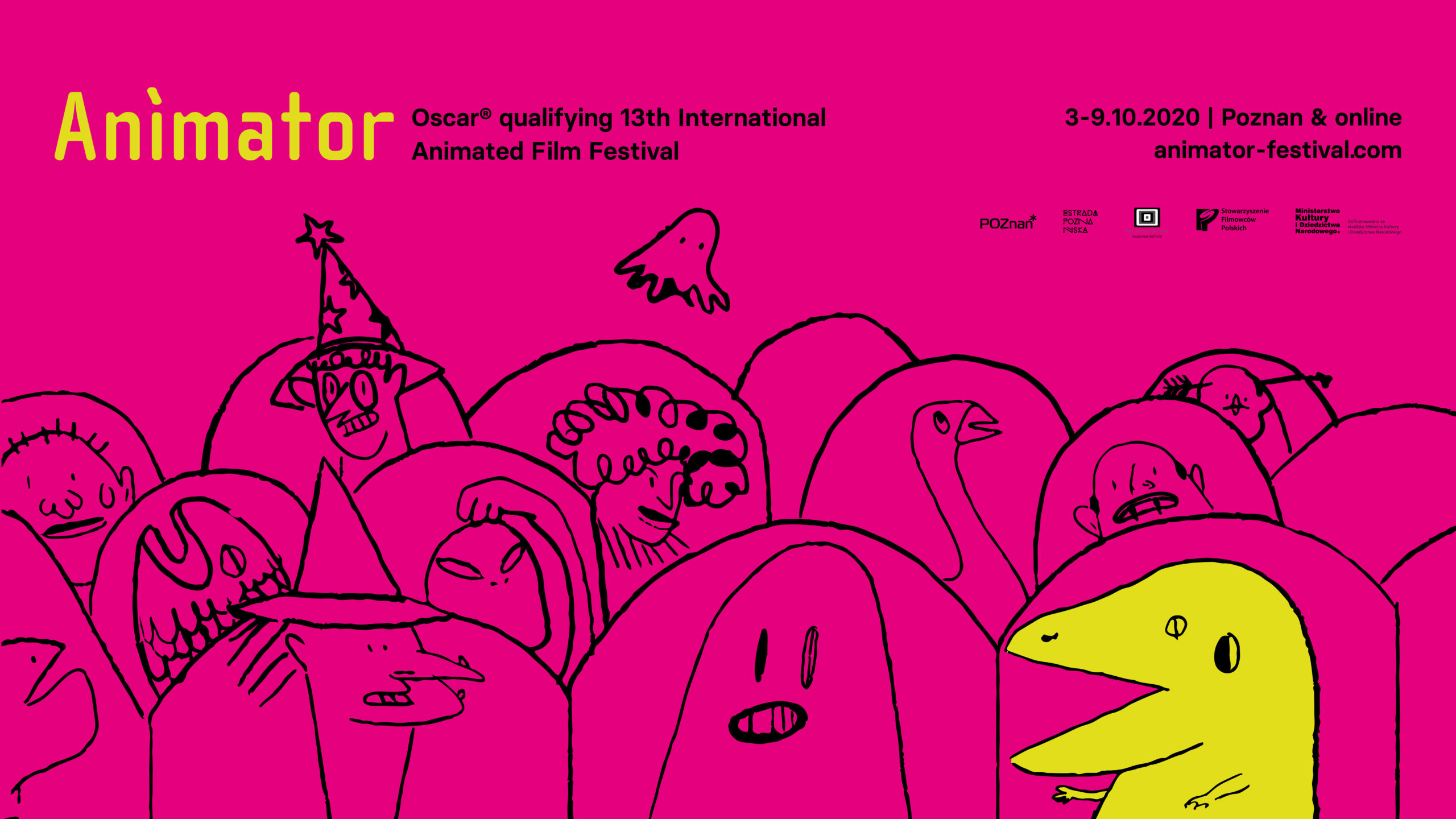 Festiwal Animator Poznań, 3–9.10.2020 - 13. MFFA ANIMATOR: identyfikacja wizualna i pierwsze programowe zapowiedzi