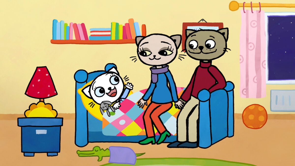 Kadr filmu Kitty Kotty in Space / Kicia Kocia w kosmosie