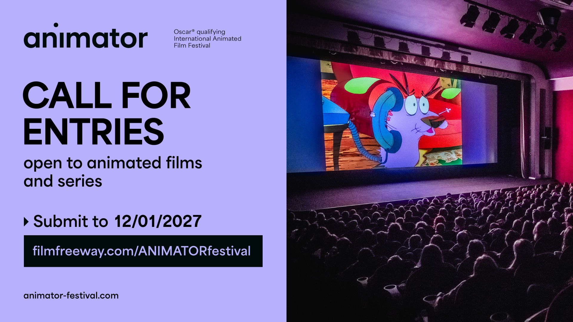 Zdjęcie główne aktualności We’ve opened submissions for the Animator 2027 competitions!